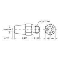 PRESSURE INDC W/10-32MALE THD