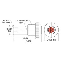 Pressure Indicator Green  10-32