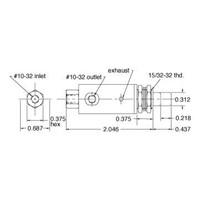 Pressure Regulator  10-32 Ports Plunger