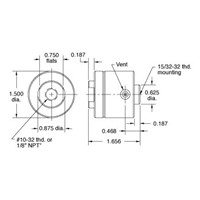 Air Pilot Actuator 1 1/4 Bore  10-32 In