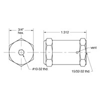 Air Pilot Actuator 5/8 Bore  10-32 Inle