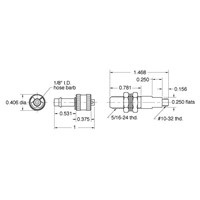 Quick Connect Assembly 1/8 Hose to  10-