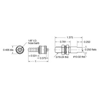 Quick Connect Assembly 1/8 Hose to  10-