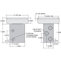 3-Way Palm Button Valve Red