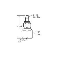 1/8  NPT to 1/8  ID Hose Positionable F