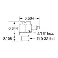  10-32 to 1/16  ID Hose Universal Fitti