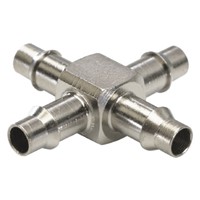 Barb Cross Fitting  3/32  (3)-1/8  ID