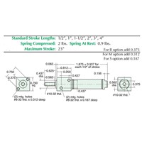 1/2 Bore S/S Cyl Front Mnt Rot