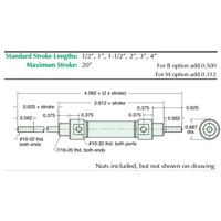 1/2  Bore S/S Cylinder  Stud Mount  Dou