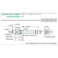 5/16  Bore S/S Cylinder  Stud Mount  Ro