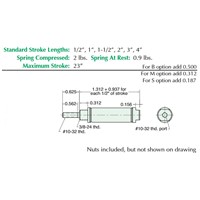 1/2  S/S Cylinder  Stud Mount  Rotating