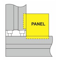 PLATE CONNECTOR CLEARANCE NOTCH FOR 45